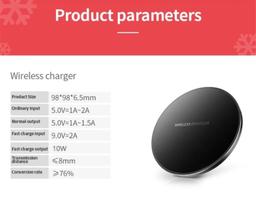 9eight5 Fast Charge Qi Wireless Charger Pad (10W) reacondicionado - Reebelo España