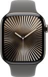 Apple Watch Series 10 (Cellular + GPS) - 64GB - 42 mm - Natural Caja de titanio with Gris Piedra Caucho Correa deportiva - Talla M/L