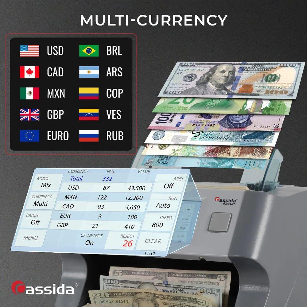 Cassida 8800R V2 Mixed Bill Counter reacondicionado - Reebelo España
