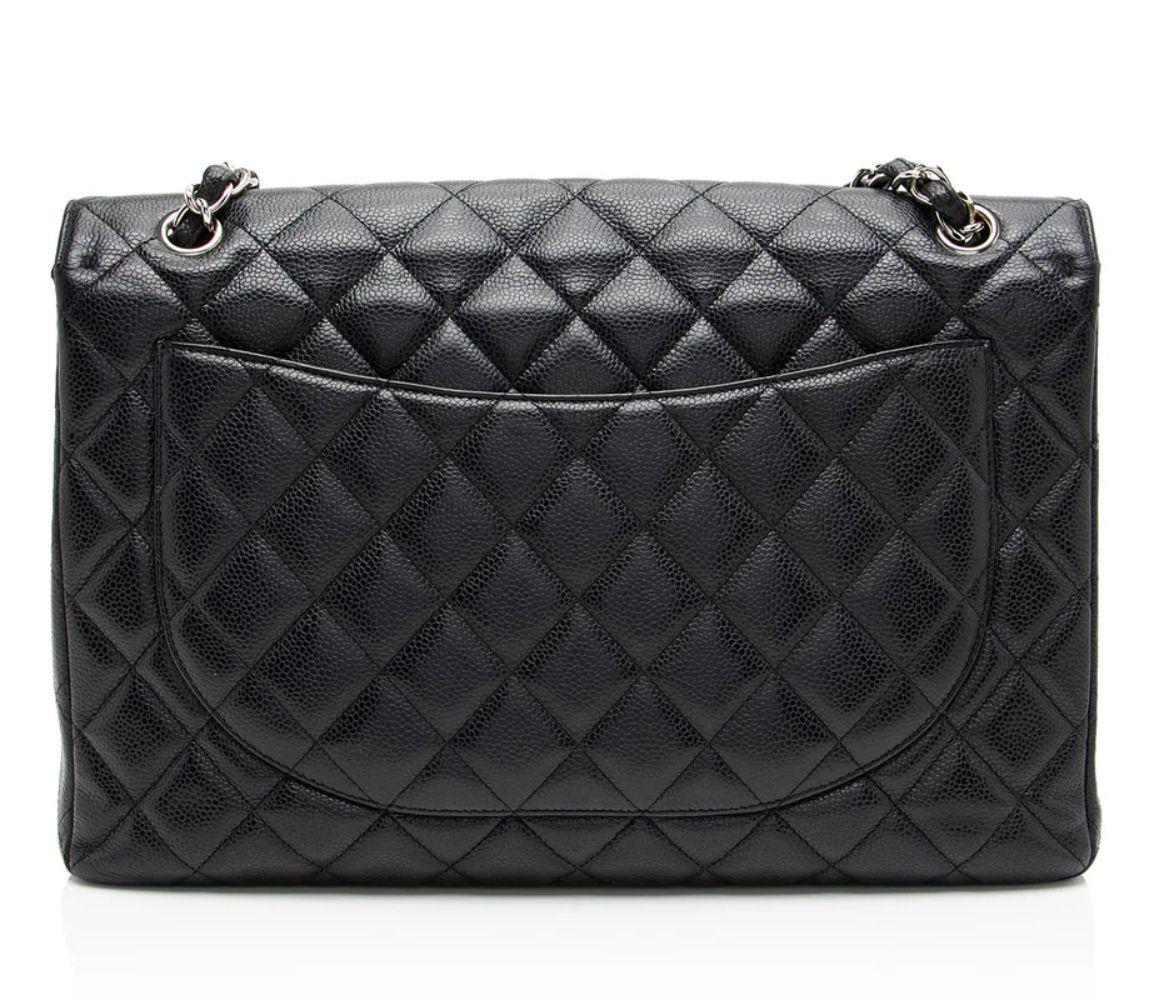 Chanel Caviar Leather Classic Maxi Single Flap Bag reacondicionado - Reebelo España