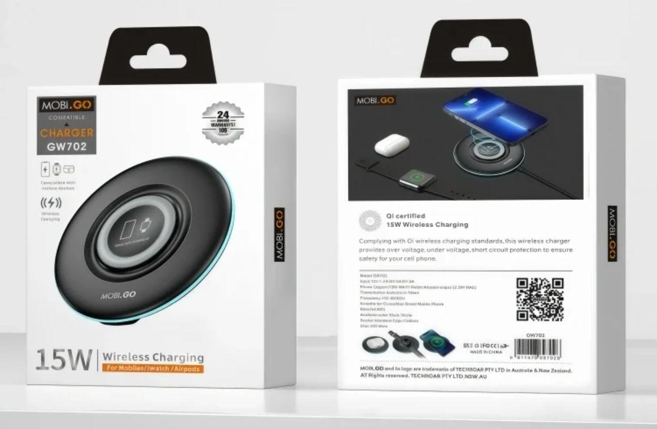 Mobigo GW702 15W Wireless Charger Pad reacondicionado - Reebelo España