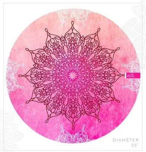 AURA ROUND BEACH TOWEL unisex Eco-friendly round towel sand free meditation inspired made from recycled plastic bottles reacondicionado - Reebelo España