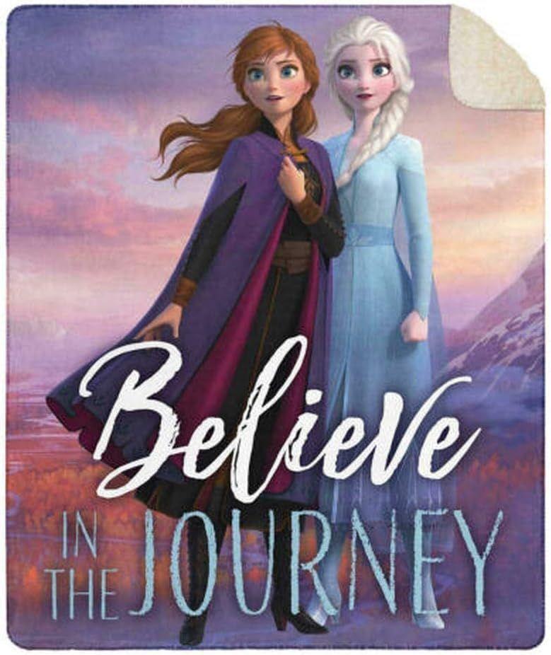 Disney Frozen II Cloud Touch Sherpa Throw Ana and Elsa Believe in the Journey (50in x 60 in) reacondicionado - Reebelo España