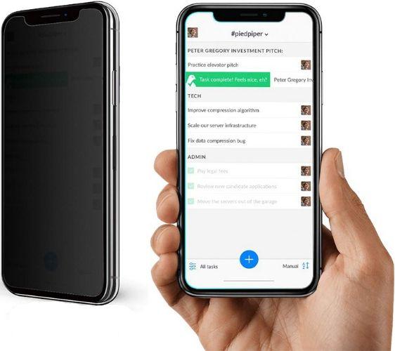 Nuglas (2 unidades) Protector de Pantalla de Vidrio Templado Plano con Privacidad para iPhone 11 Pro/ XS/ X reacondicionado - Reebelo España