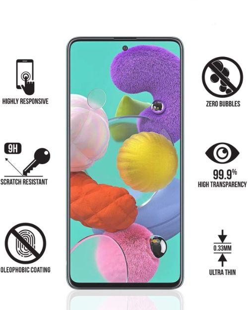 Protector de Pantalla de Vidrio Templado Plano Transparente Nuglas para Galaxy A51 reacondicionado - Reebelo España