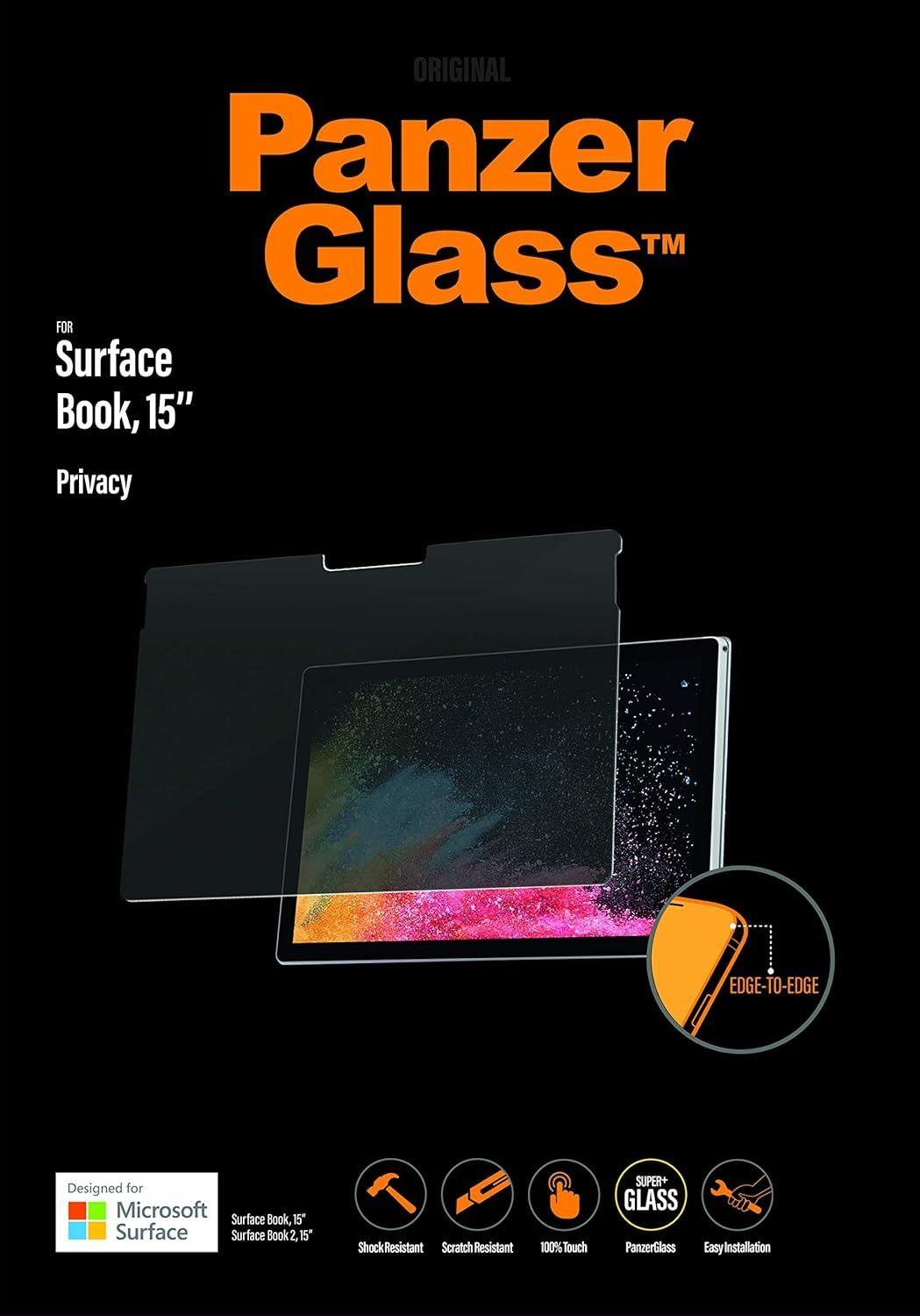 Protector de pantalla PanzerGlass de privacidad transparente para Microsoft Surface Book 15'' reacondicionado - Reebelo España