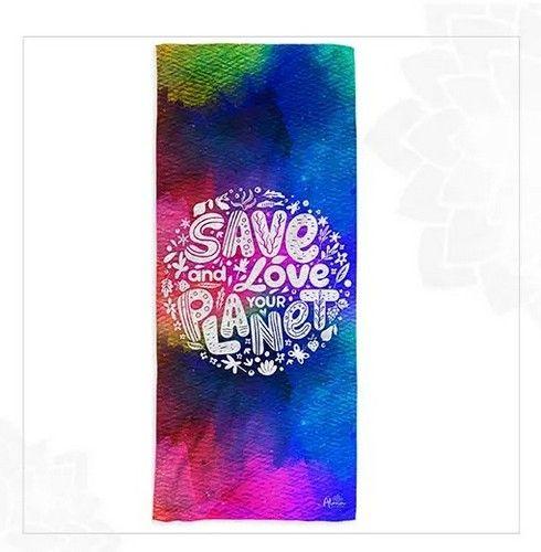 PLANET LOVER BEACH TOWEL unisex Eco-friendly beach gym camping towel sand free galaxy art made from recycled plastic bottles reacondicionado - Reebelo España