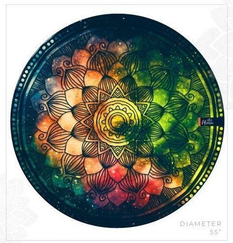 PRANA ROUND BEACH TOWEL unisex Eco-friendly round towel sand free meditation inspired made from recycled plastic bottles reacondicionado - Reebelo España
