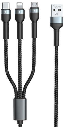 Remax RC-124th Jany Series Cable de Carga 3 en 1 3.1A (1.2M) reacondicionado - Reebelo España