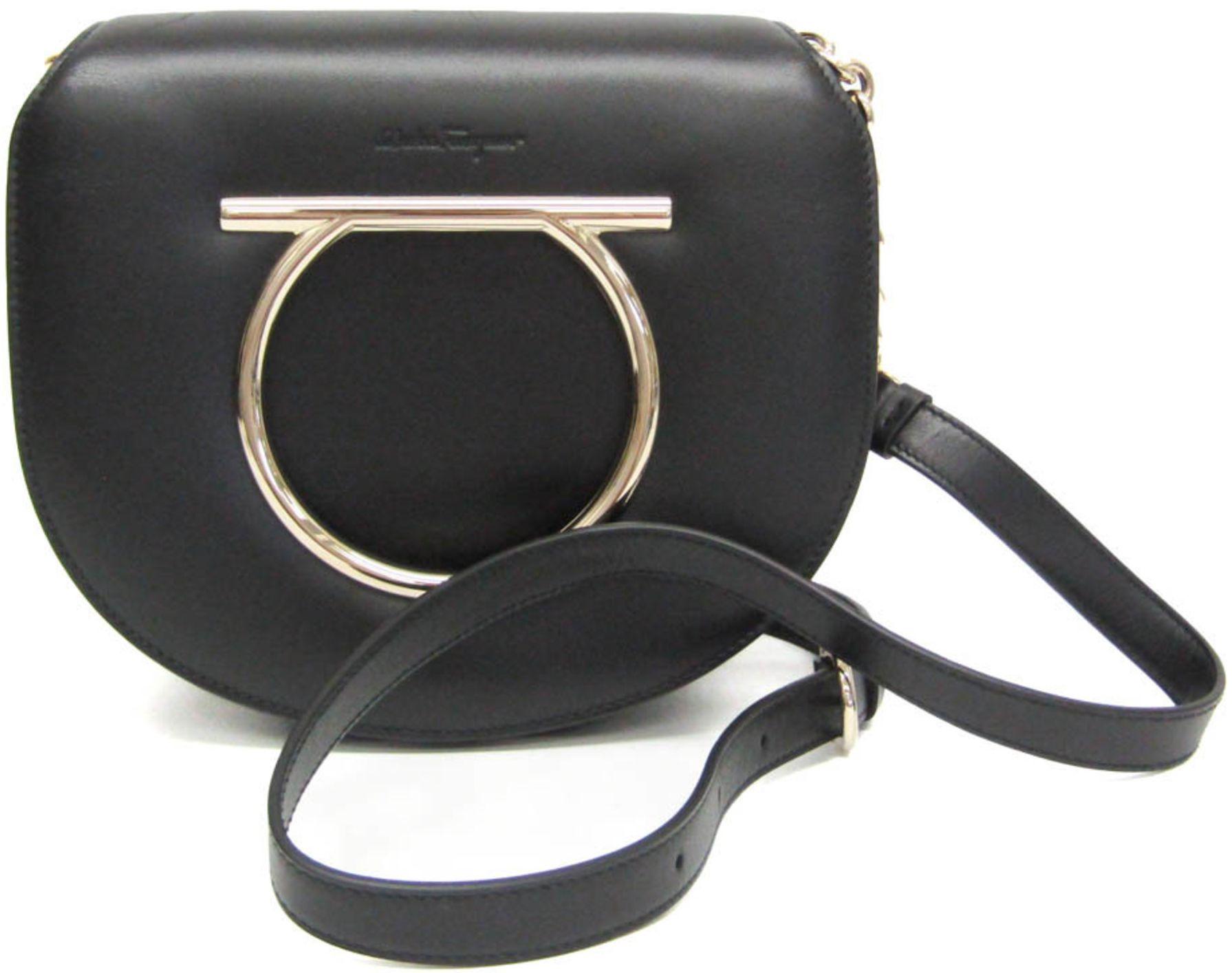 Salvatore Ferragamo Gancini Leather Handbag Shoulder Bag reacondicionado - Reebelo España