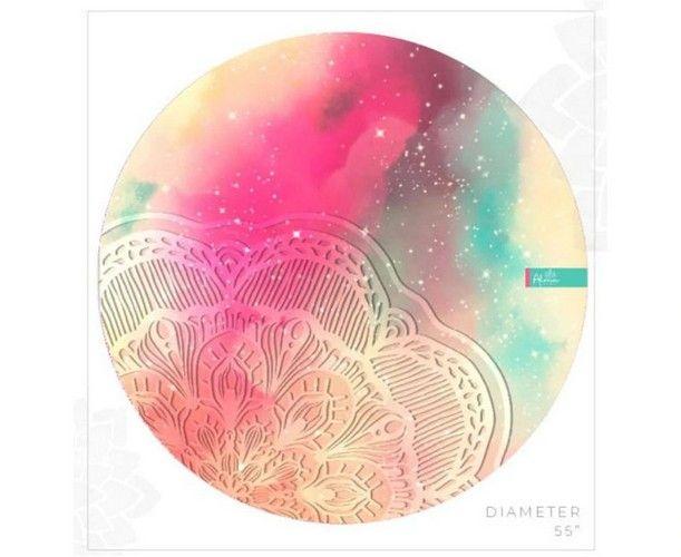 SHAKTI ROUND BEACH TOWEL unisex Eco-friendly round towel sand free meditation inspired made from recycled plastic bottles reacondicionado - Reebelo España