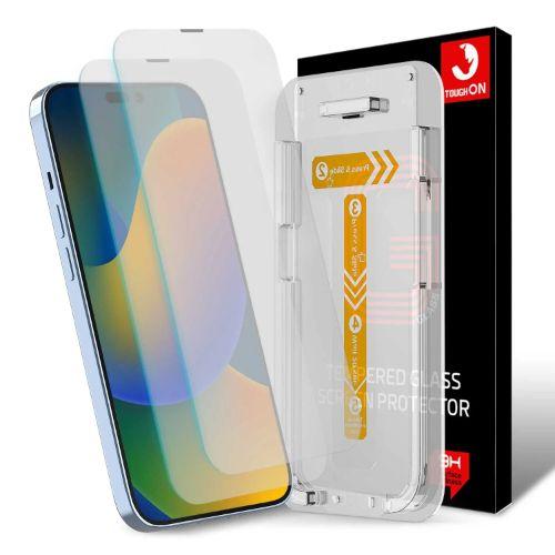 Tough On Paquete de 2 Protectores de Pantalla de Vidrio Templado con Kit de Instalación para iPhone 14 Pro Max reacondicionado - Reebelo España